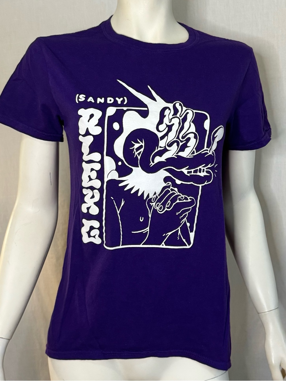 Alex G ( Sandy ) purple short sleeves shirt size small